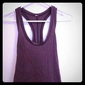 Lululemon purple striped loose racerback tank top